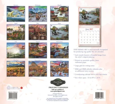 2027 Pine Ridge Art Calendar Canadian Vacation