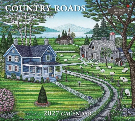 2027 Calendar Country Roads Pine Ridge Art