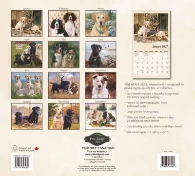 2027 Calendar Must Love Dogs Pine Ridge Art
