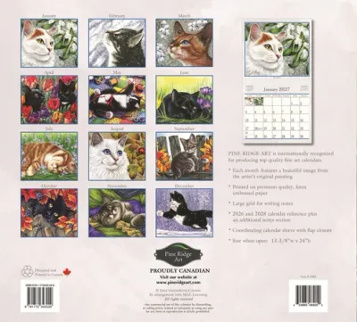 2027 Calendar The Cats Meow Pine Ridge Art