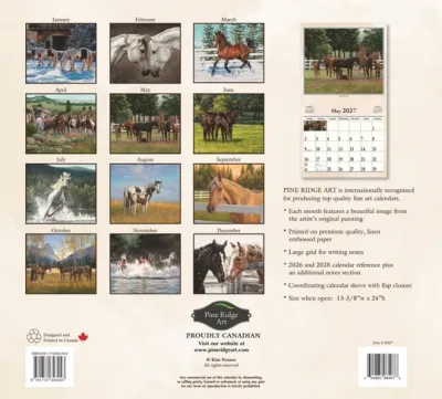 2027 Calendar Hoof Beats Pine Ridge Art