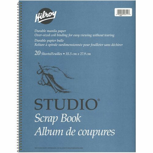 Hilroy  Studio Scrap Book,  11 x 14",  Coil Bound, 20 Sheets