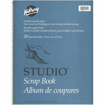 Hilroy  Studio Scrap Book,  11 x 14",  Coil Bound, 20 Sheets