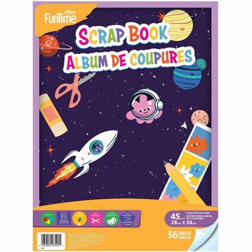 Hilroy Funtime Scrap Book, Newsprint Sheets, 11 x 15, 36 Sheets