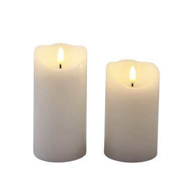 2PC White 3D Flame LED Candles