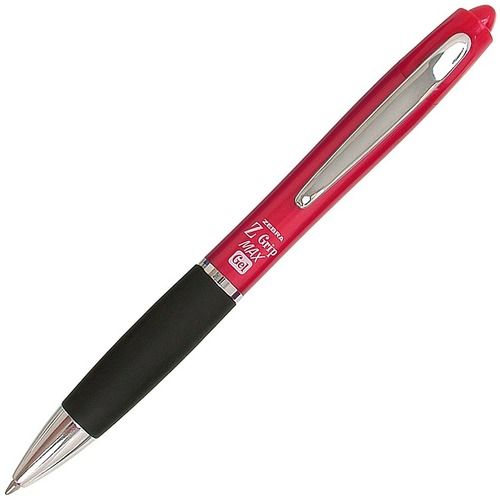 Zebra Pen Z-Grip MAX Gel Retractable Pen, Medium, 0.7, Red