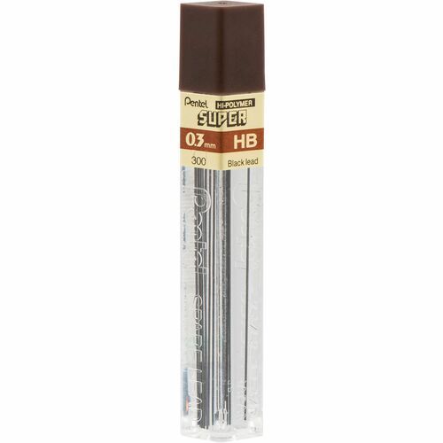 Pentel Super Hi-Polymer Pencil Leads, 0.3, Extra Fine, HB, Tub of 12
