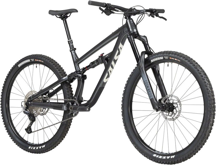 Salsa Blackthorn Deore 12 Bike - 29", Aluminum, Dark Gray, Medium