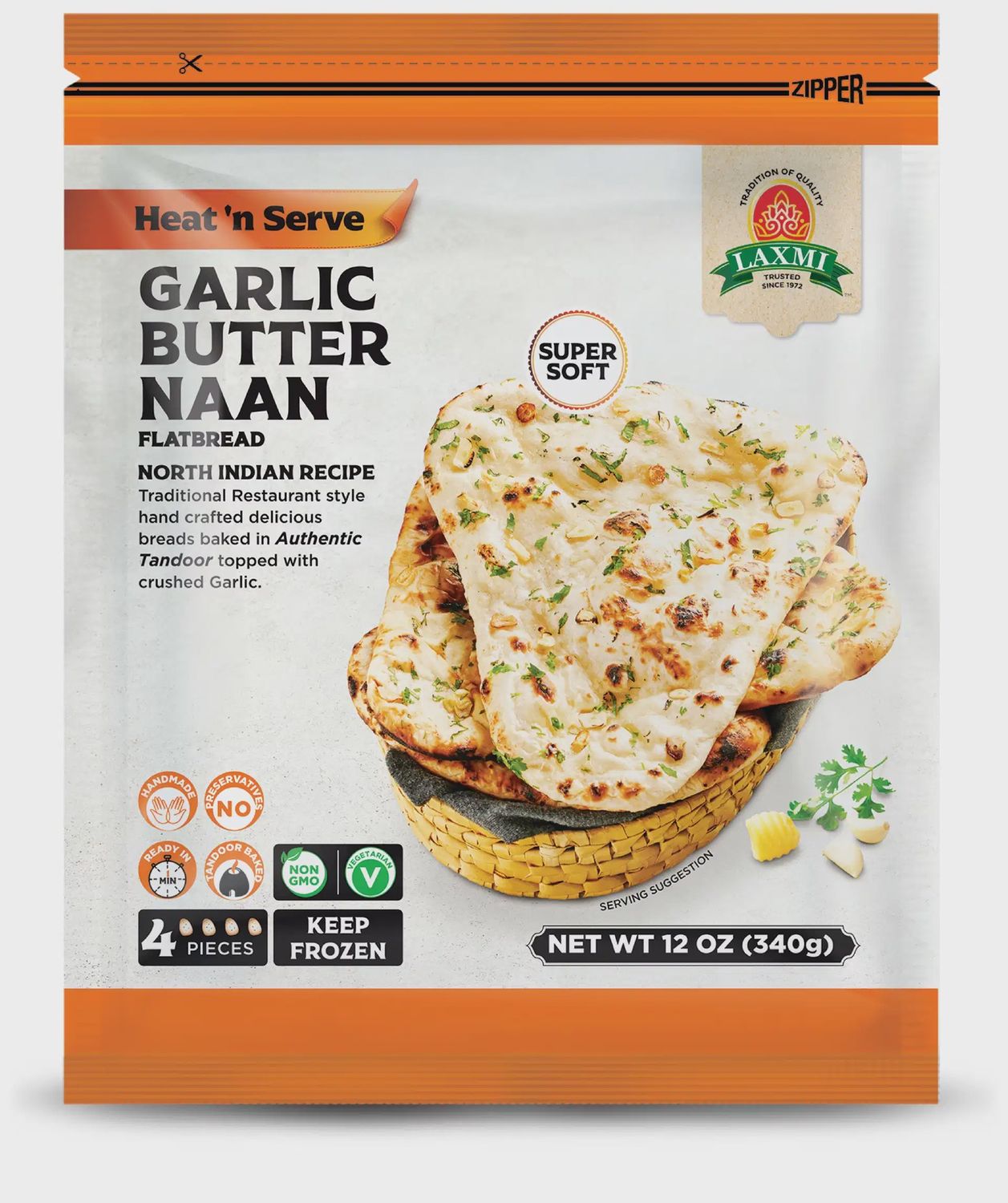 LX Garlic Butter Naan 4pcs