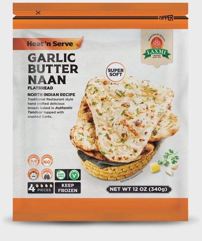 LX Garlic Butter Naan 4pcs