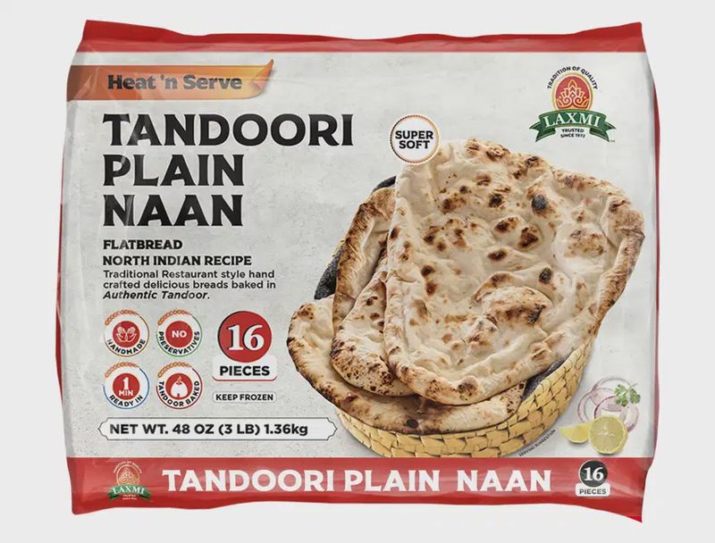 Lx Tandoori Plain Naan 16 pieces