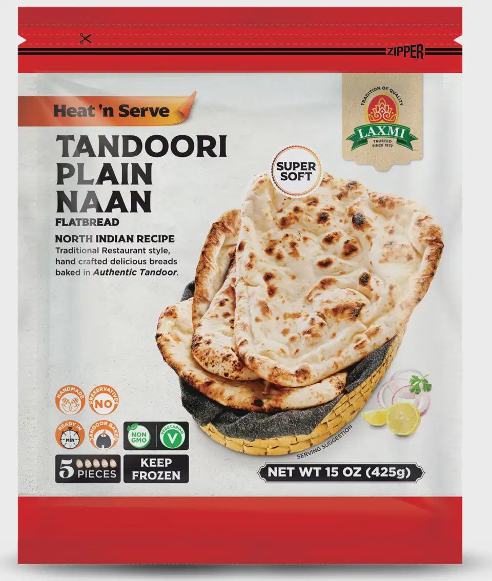 LX Tandoori Plain Naan 5 pcs