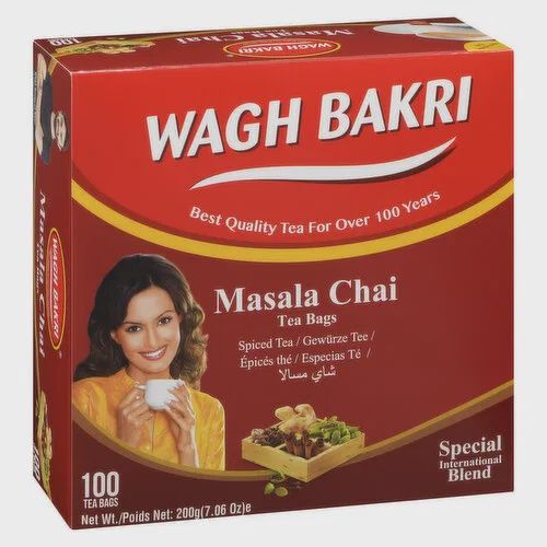 Wagh Bakri Masala Chai tea bags 100