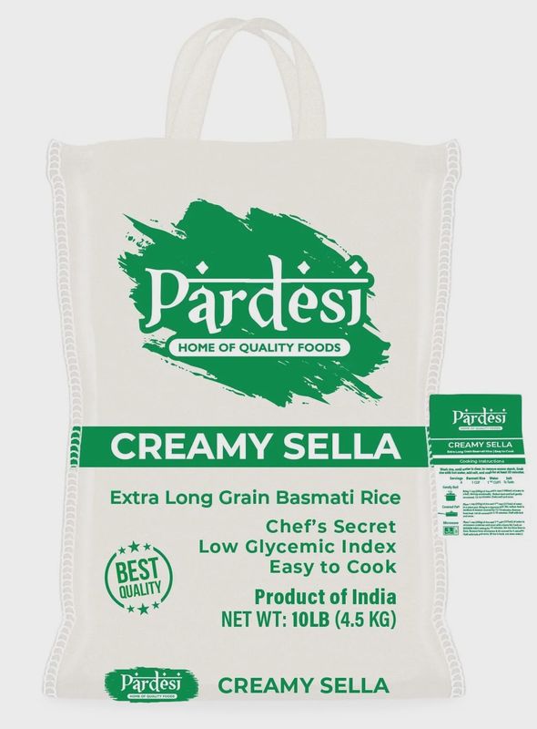 Pardesi Creamy Sella  Basmati Rice 10lb