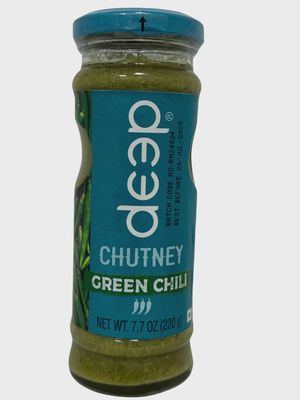 Deep Green Chili Chutney 220g