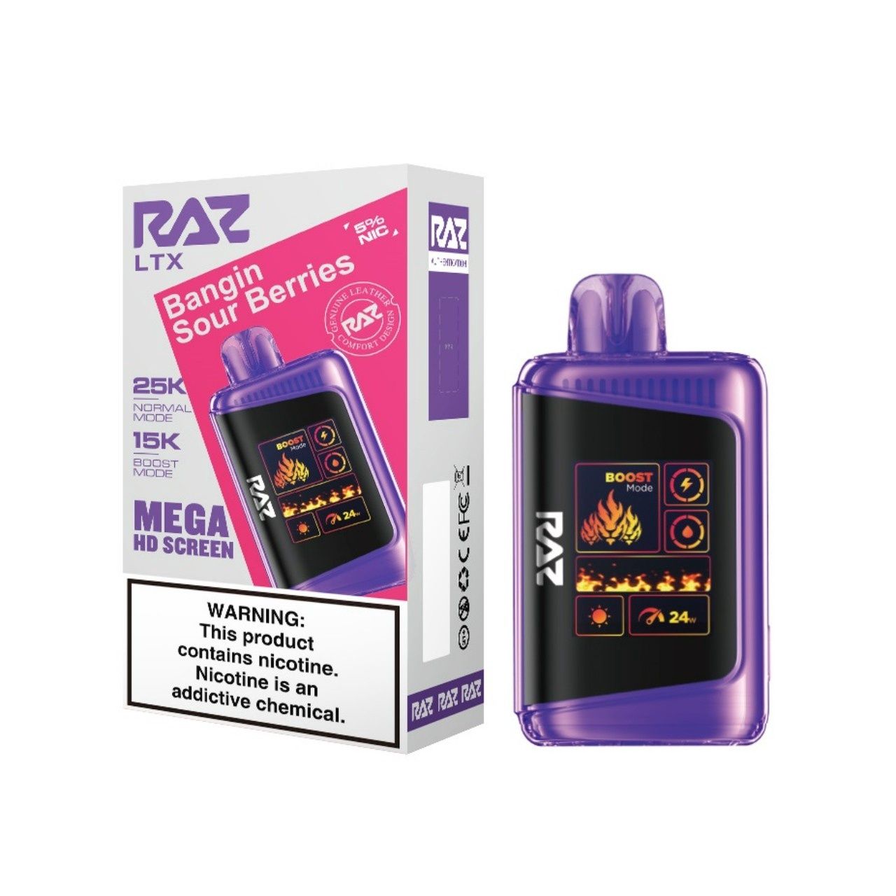Geek Vape Raz LTX 25K Puff Disposable, Flavor: Bangin Sour Berries