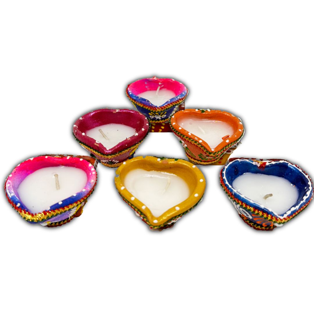 Heart Diyas 20 pcs