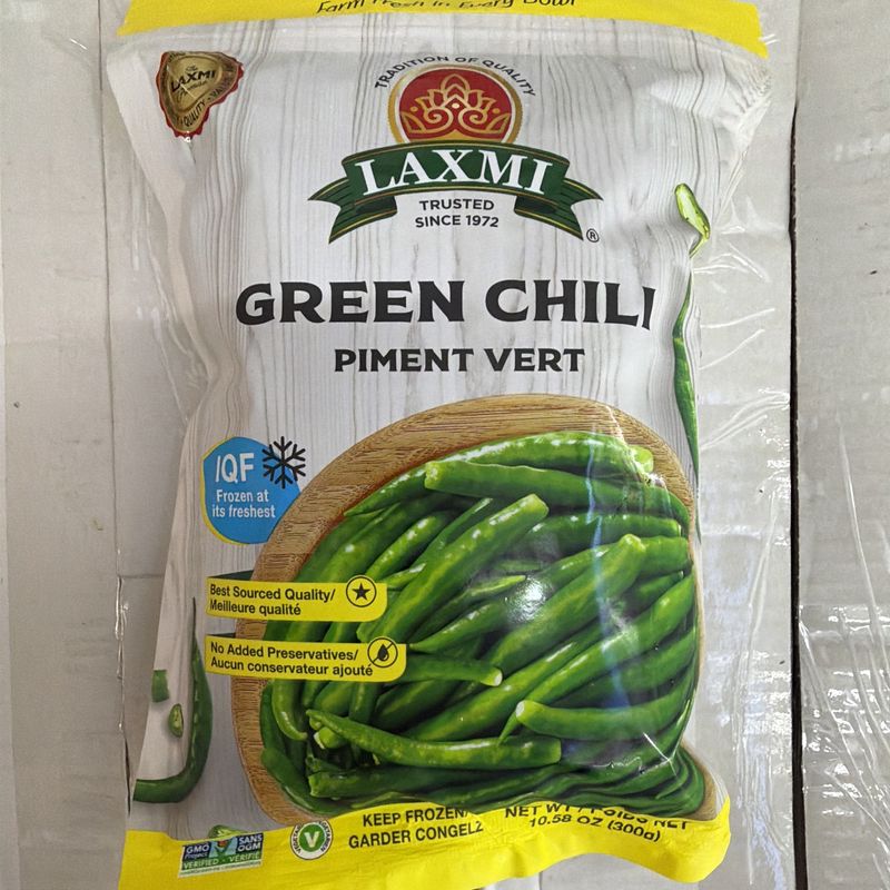 Lx Green Chillies Frozen 300g
