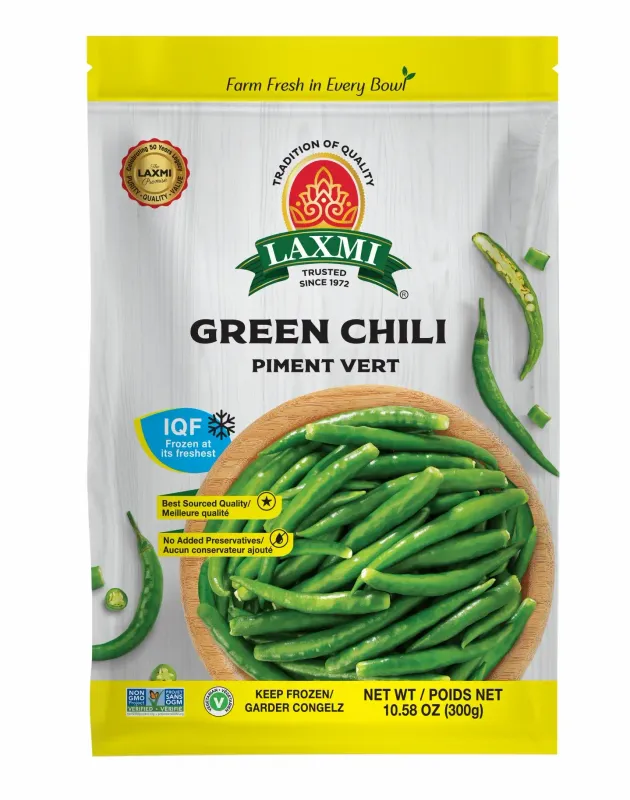 Lx Green Chillies Frozen 300g