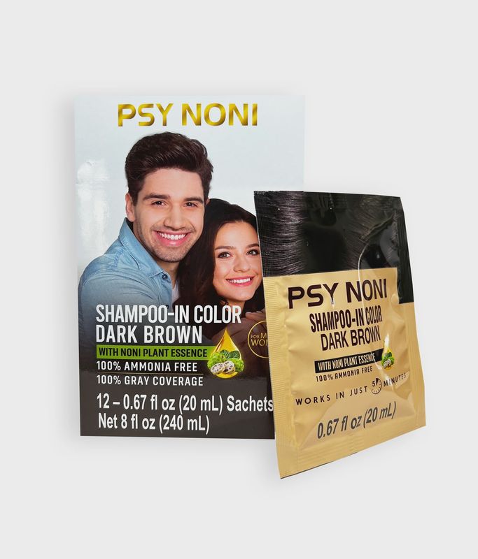 PSY NONI Semi Permanent Hair Color Shampoo Dark Brown
