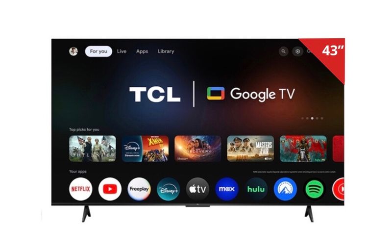 TCL 43” 4K UHD GOOGLE Smart TV - 43S452