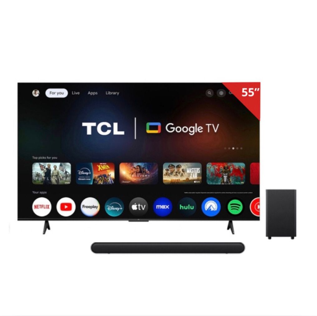 Smart TV 55” 4K UHD GOOGLE + Barra de Sonido TCL