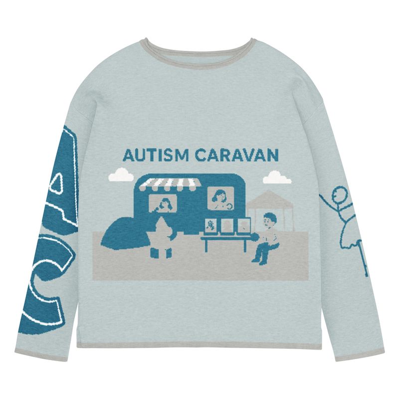 Autism Caravan Women’s straight bottom knitted sweater