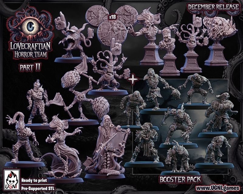 Lovecraftian team  - 32mm
