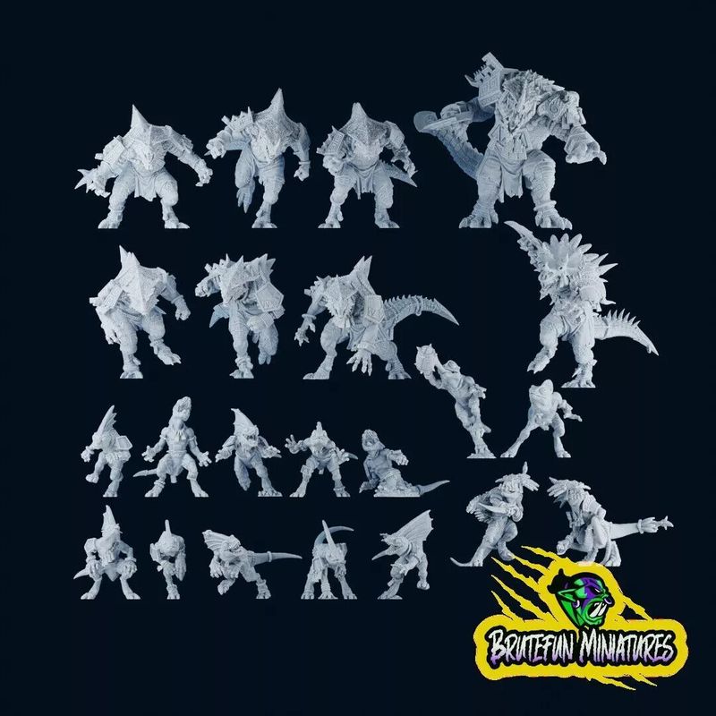 lizard men  - 32mm