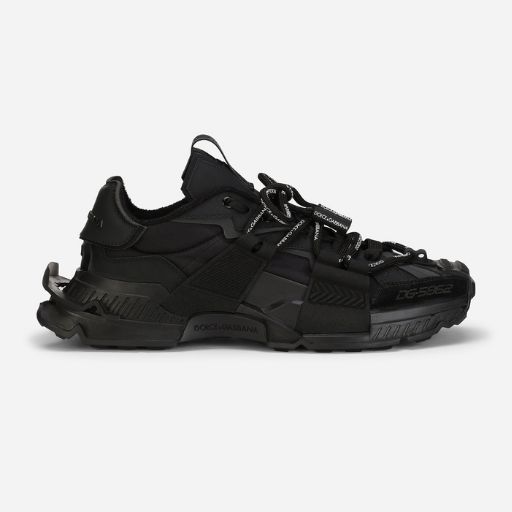 Dolce &amp; Gabbana Black Low Top Space Lace Up