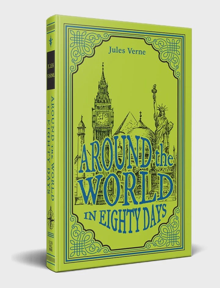 Around the World in Eighty Days, Material: Leather Bound
