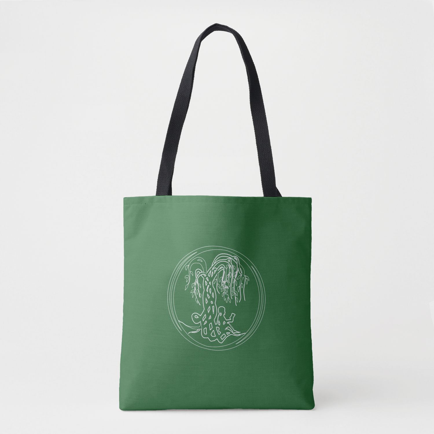 Green Tote with Bookshelf
