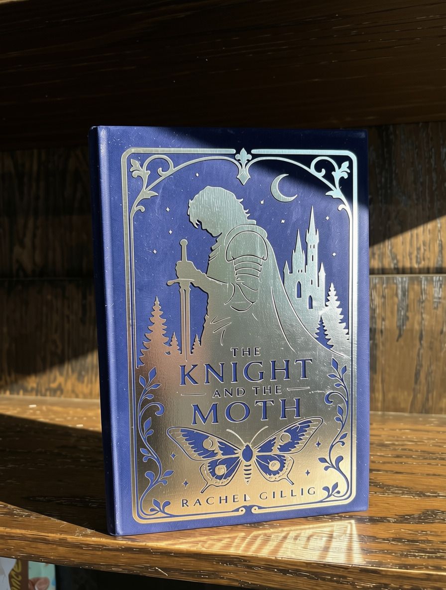 The Knight and the Moth | Handcrafted Rebound Edition, Colour: Cobalt and Silver, Material: Rebound Hardcover