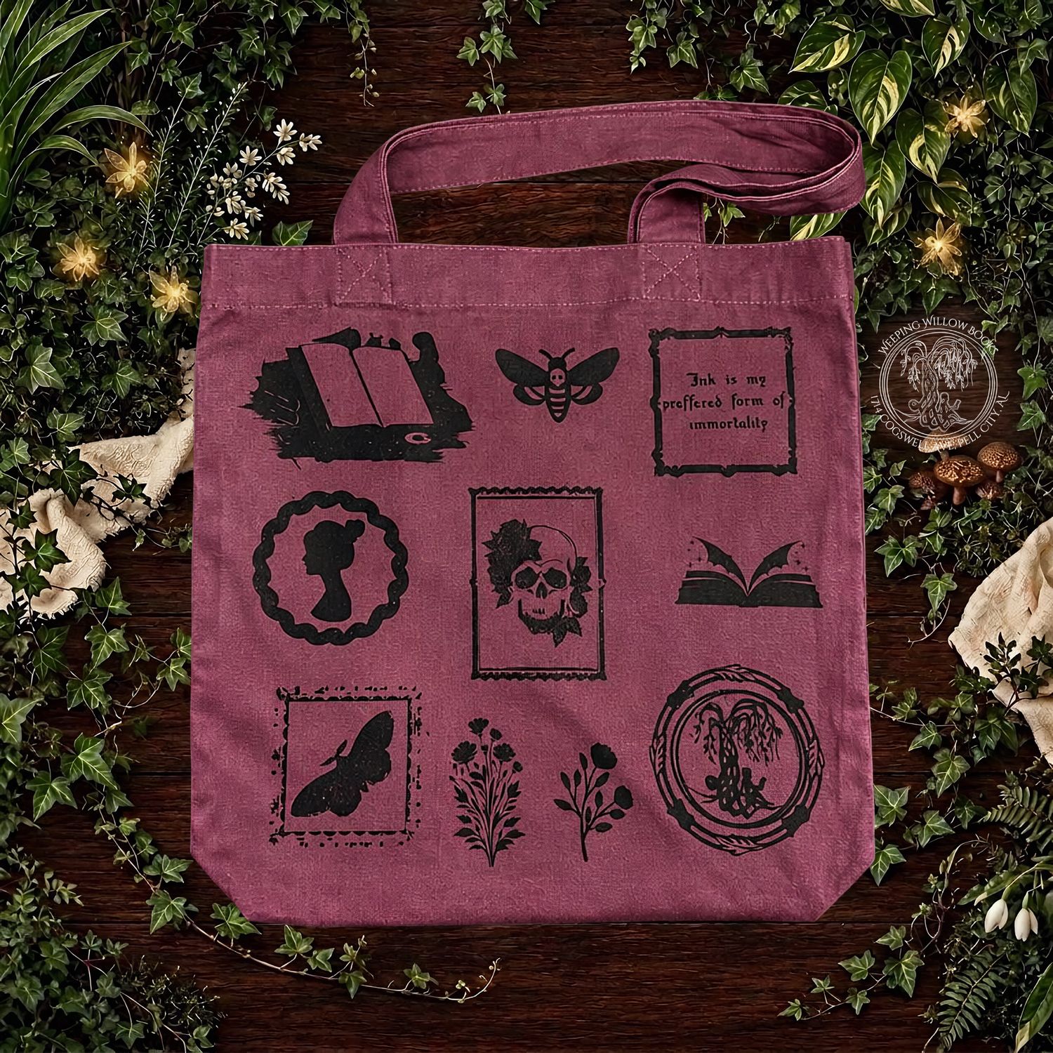 Gothic Tote Gothic Tote, Colour: Purple & Black