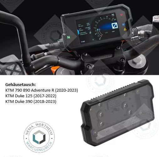 Tacho Gehäuse inkl. Glas Reparaturservice KTM Duke 125, 390, 790, 890, Adventure R