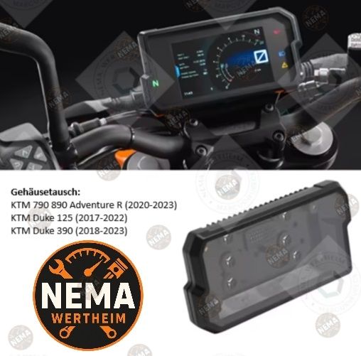KTM Tacho Gehäuse inkl. Glas Reparaturservice - Duke 125, 390, 790, 890, Adventure R