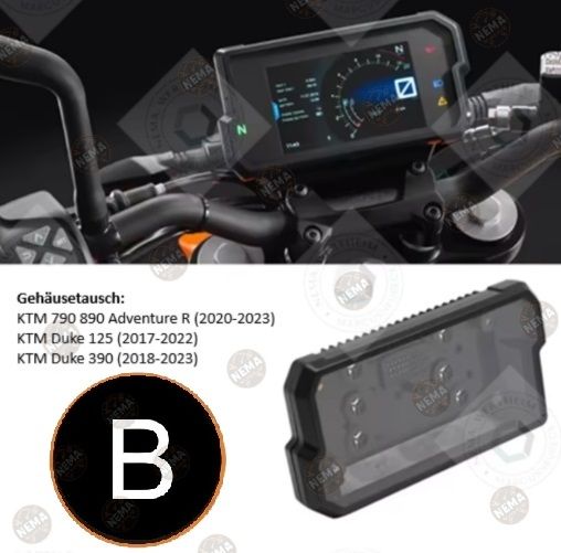 KTM Tacho Gehäuse inkl. Glas Reparaturservice -  Duke (R), Adventure, 125, 390, 690, 790, 890, 1290 Super Duke R