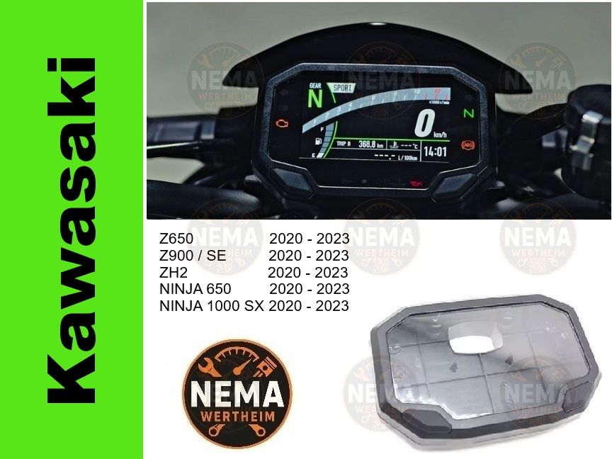 Kawasaki Tacho Gehäuse inkl. Glas Reparaturservice - Z900 Z650 ZH2 Ninja 650 1000SX Z1 Kawasaki Tacho Gehäuse inkl. Glas Reparaturservice - Z900 Z650 ZH2 Ninja 650 1000SX Z1
