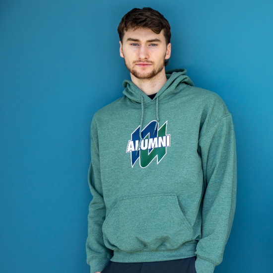 Unisex Alumni Hoodie- Heather Green