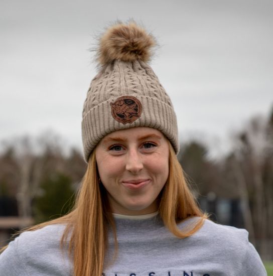 NU Cable Knit Pom Toque- Oatmeal