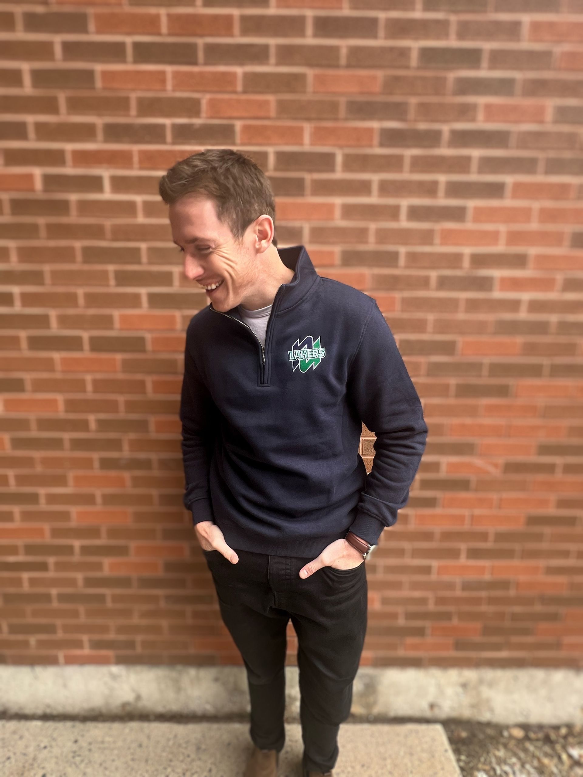 Navy Embroidered Lakers Quarter-Zip