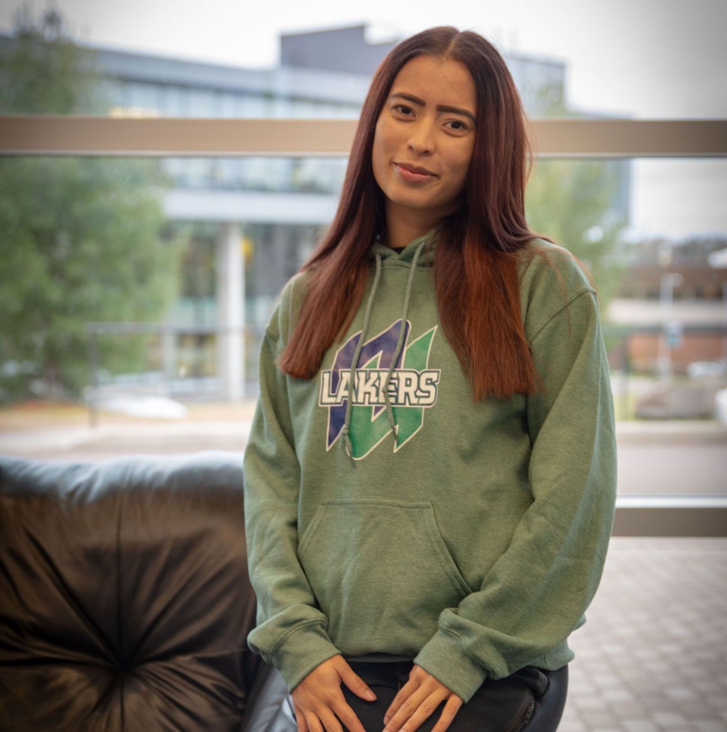 Heathered Green Lakers Hoodie