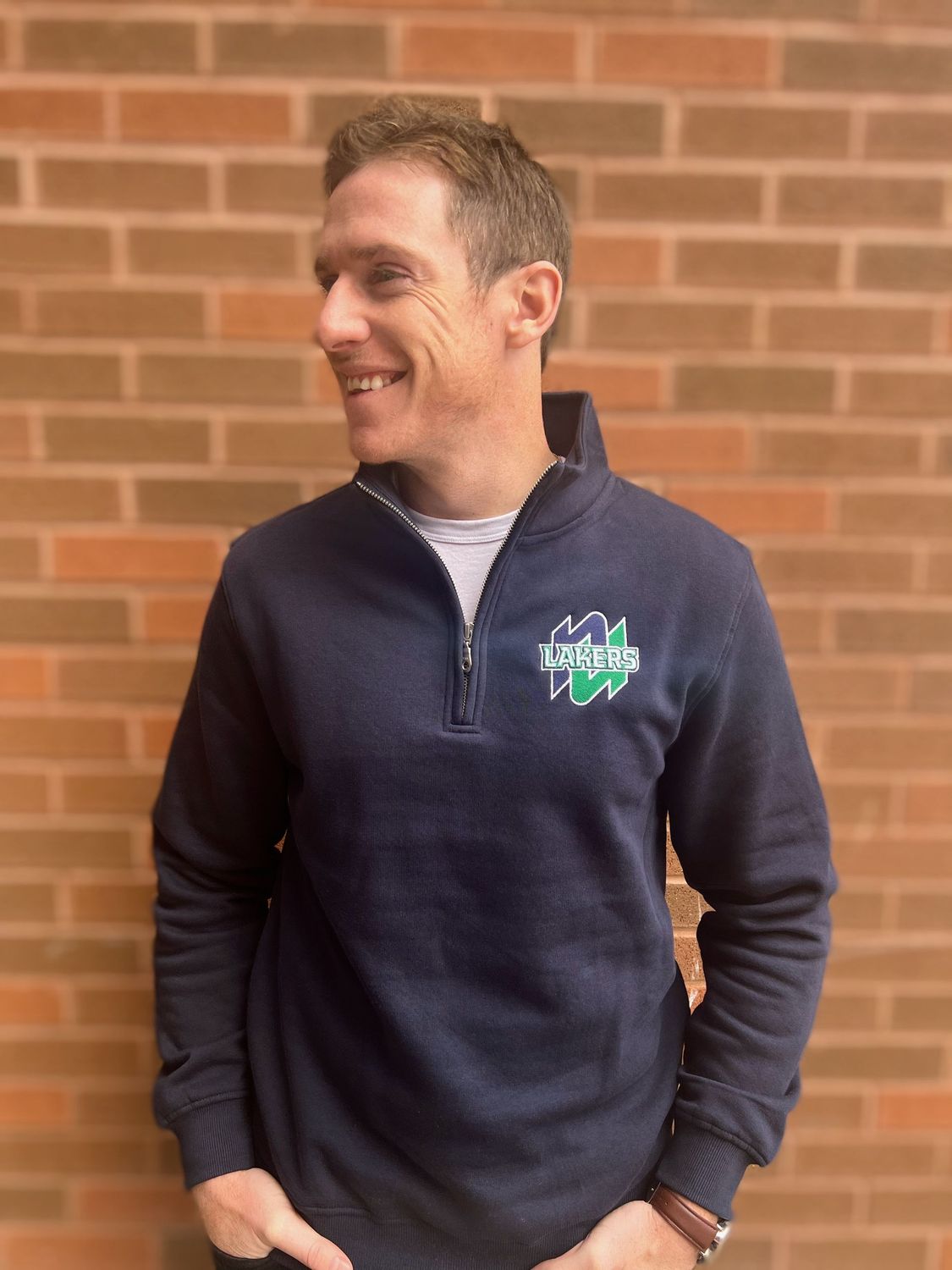 Navy Embroidered Lakers Quarter-Zip