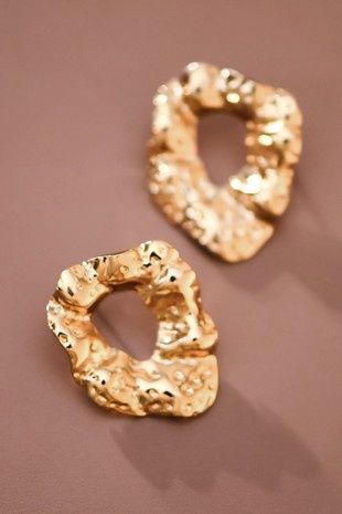 Stainless Steel Sud Earrings-Gold