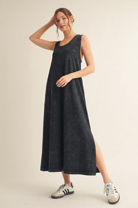 Washed Cotton Sleeveless Dress
