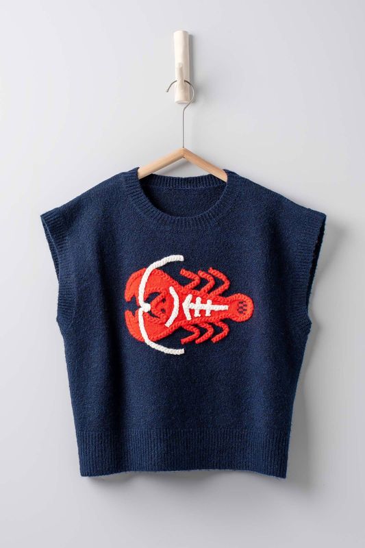Coastal Chic Lobster Knit Top