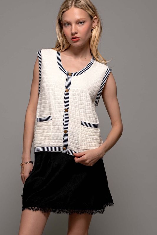 Nautical Charm Sweater Vest
