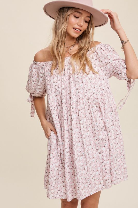 Floral Off-shoulder Mini