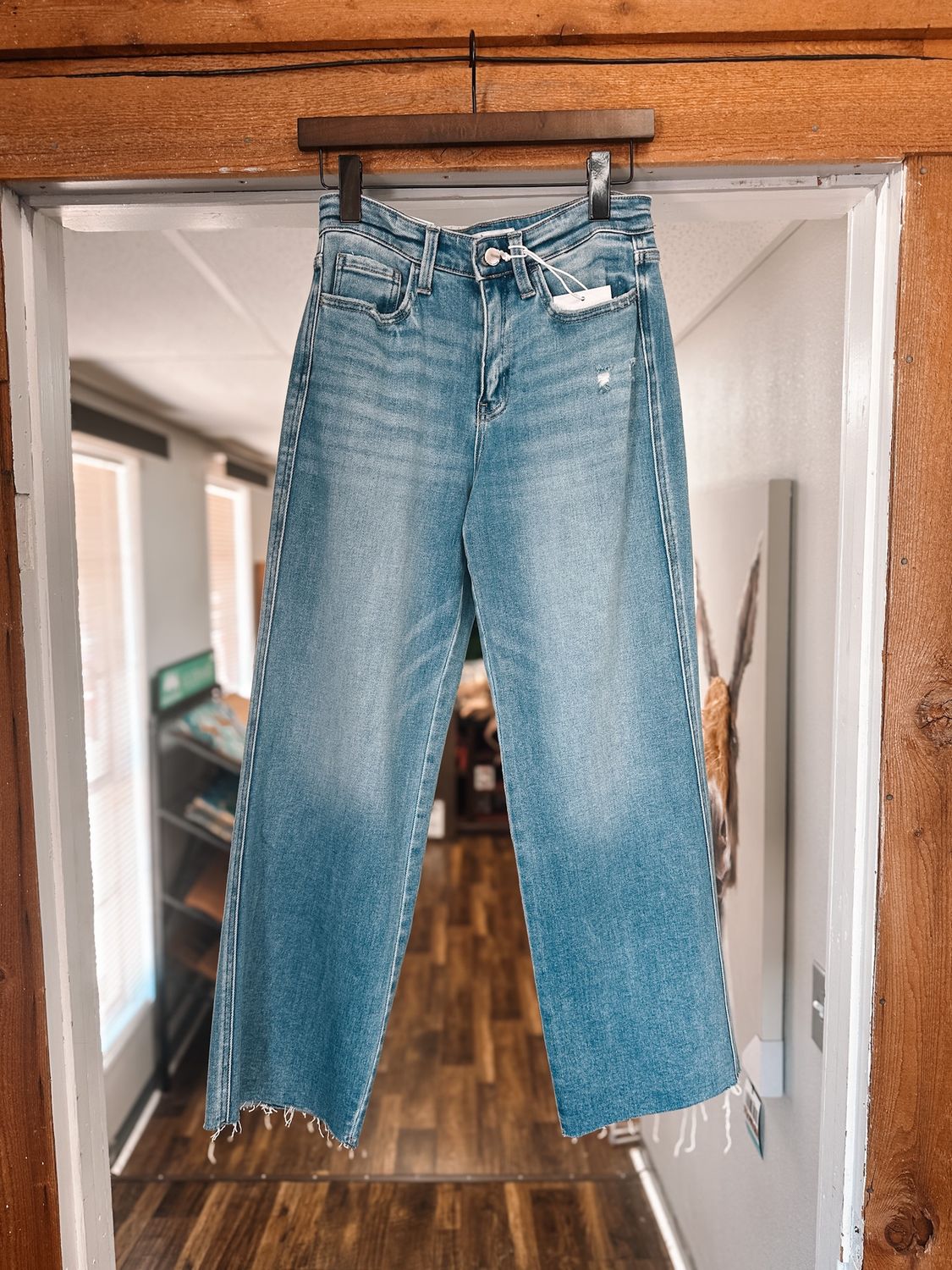 High Rise Slim Wide Jean