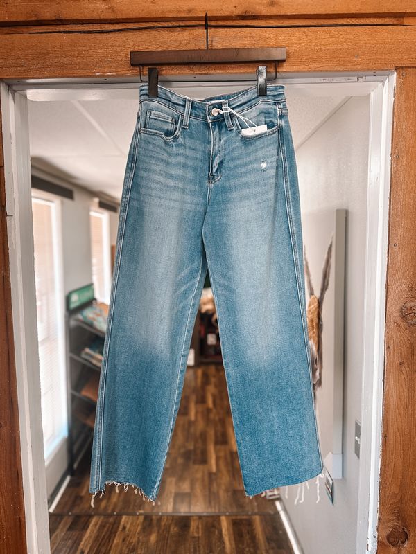 High Rise Slim Wide Jean